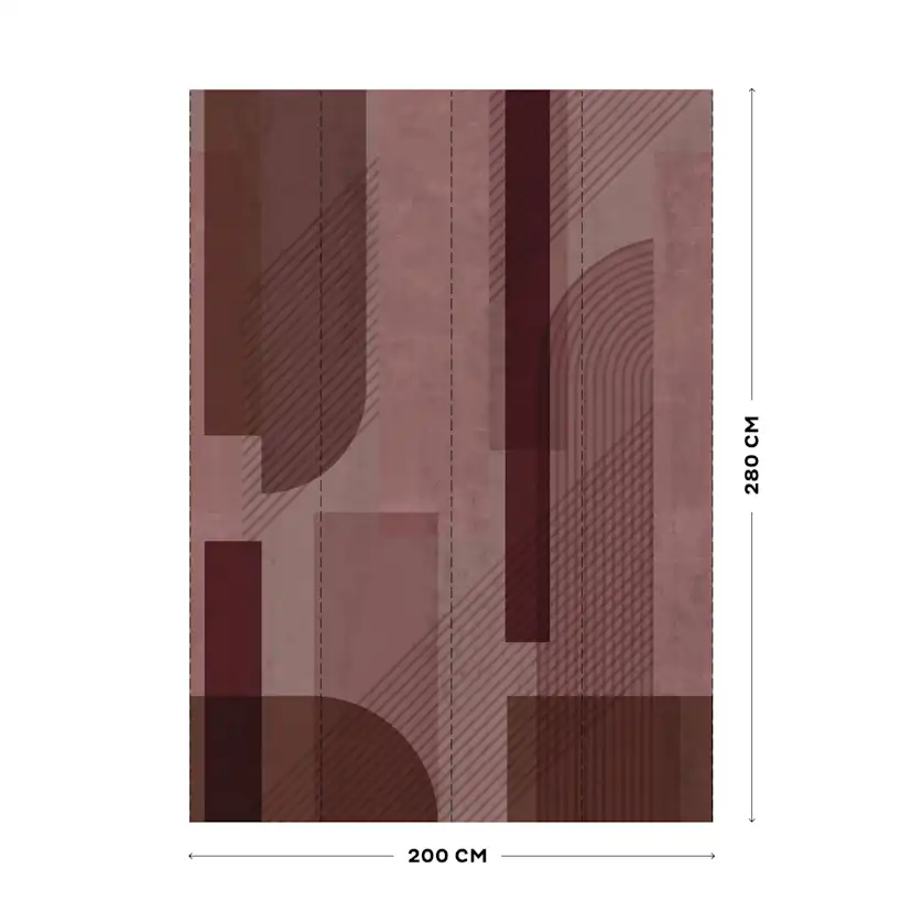 Fototapet Art For The Home Eighties Bordeaux 280x200 cm