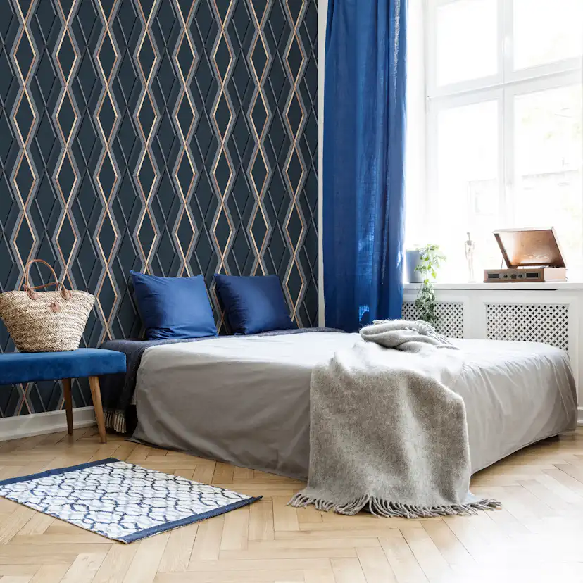 Tapet Superfresco Easy Prestige Geo Navy Blå