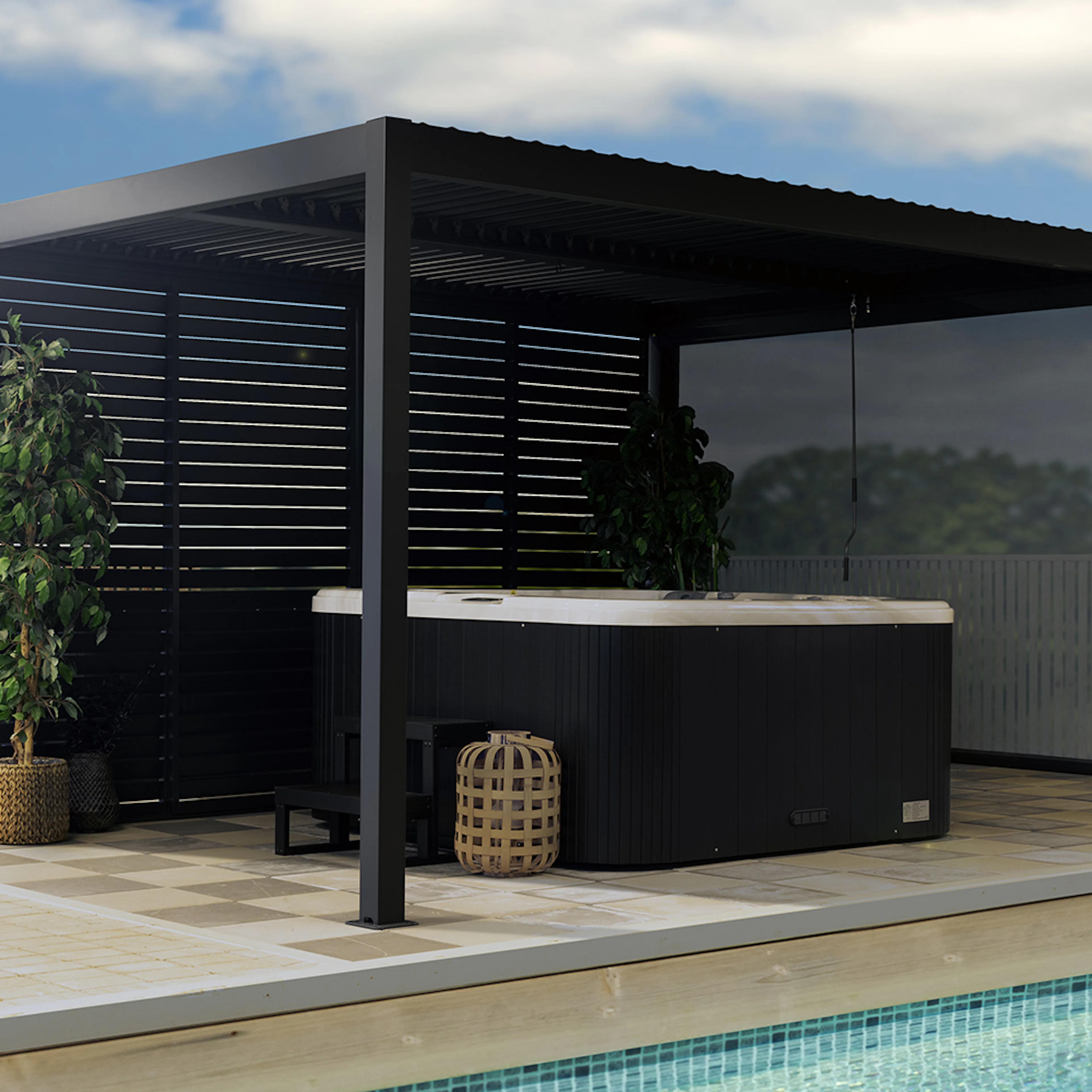 Pergola Jabo Tylösand 3x4 m Lamelltak