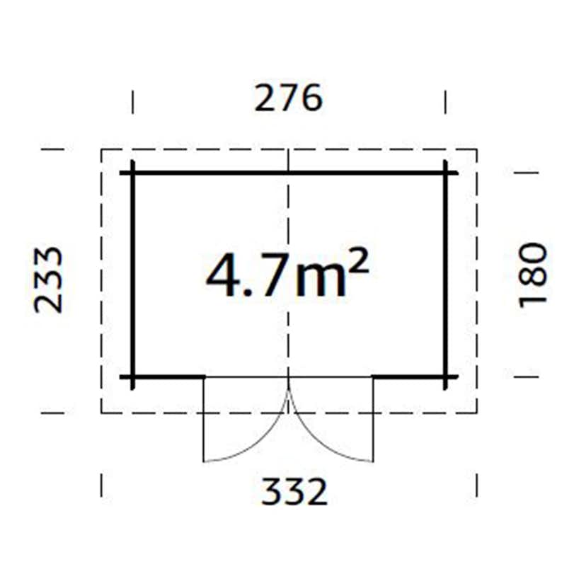 Stuga Palmako Valentine 5,0 m2