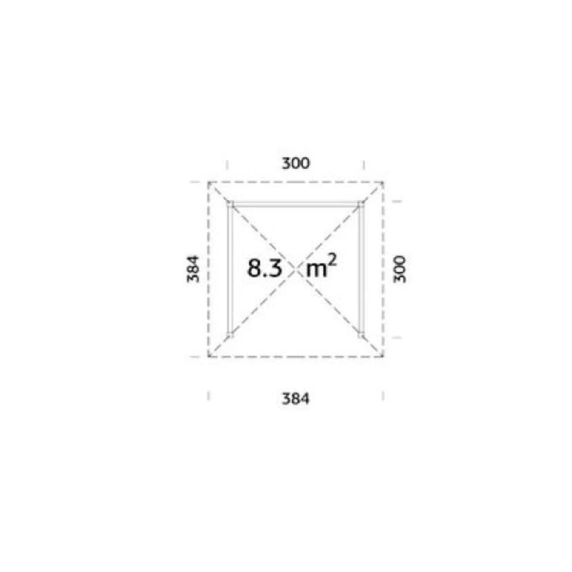 Stuga Palmako Bianca 8,3 m2 Set 1