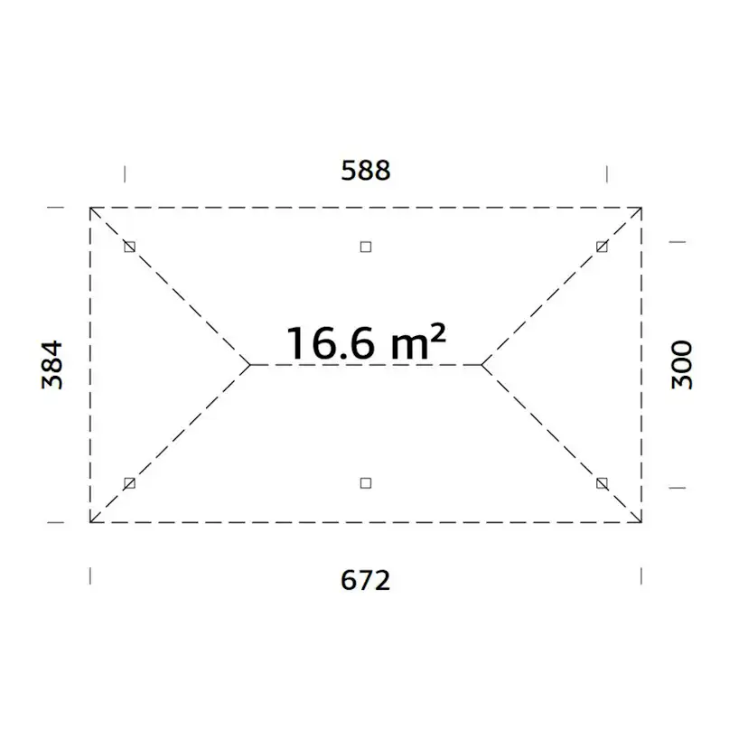 Stuga Palmako Bianca 16,6 m2