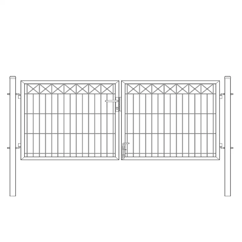 Grind Hortus 300 Cm Svart Inkl. Stolpar