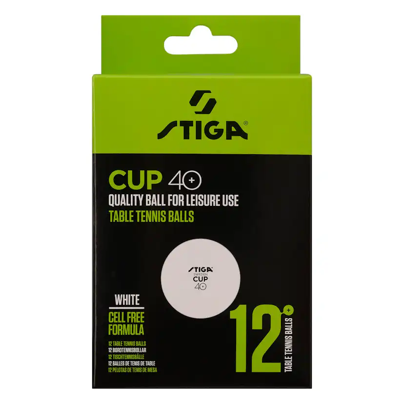Pingisboll Stiga Sports Cup White 12-Pack