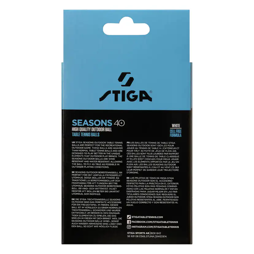 Pingisboll Stiga Sports Seasons White 12-Pack