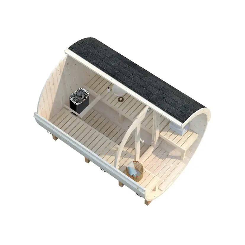 Bastutunna Palmako Anita 1,6, 0,7 m2 Med Glasvägg