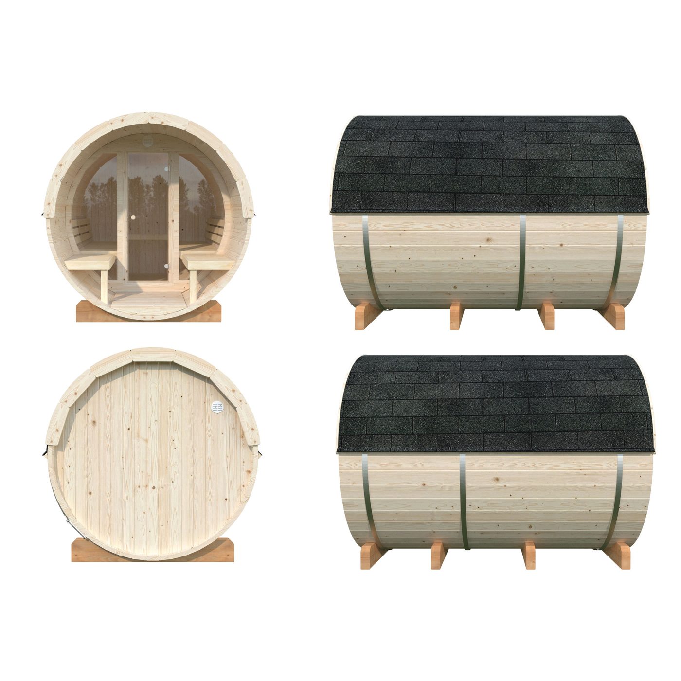 Bastutunna Palmako Anita 1,6, 0,7 m2 Med Glasvägg