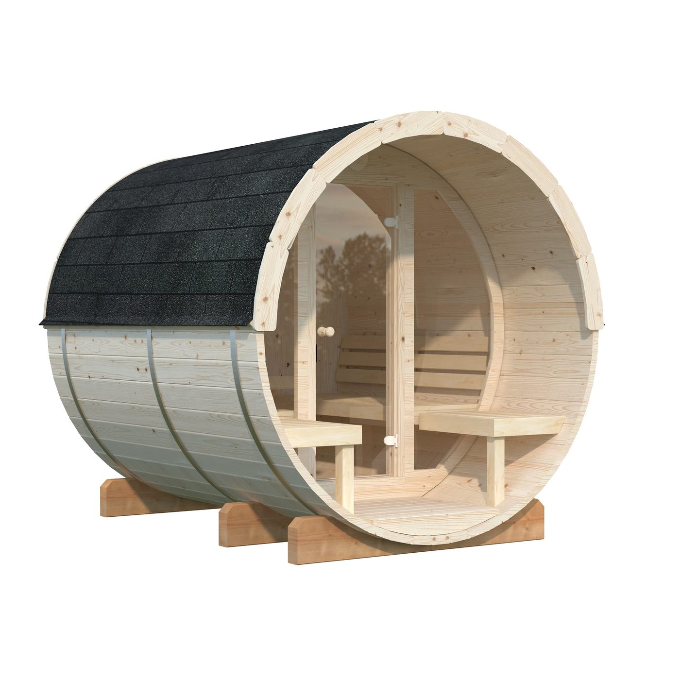 Bastutunna Palmako Anita 1,3, 0,7 m2 Med Glasvägg