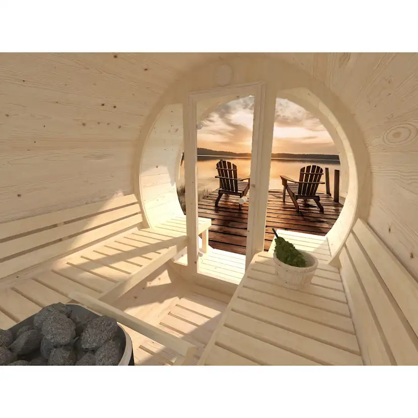 Bastutunna Palmako Anita 1,3, 0,7 m2 Med Glasvägg