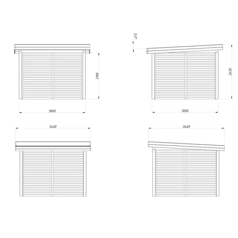 Paviljong Palmako Lenna 8,3 m2 Set 302