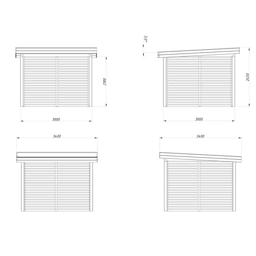 Paviljong Palmako Lenna 8,3 m2 Set 303