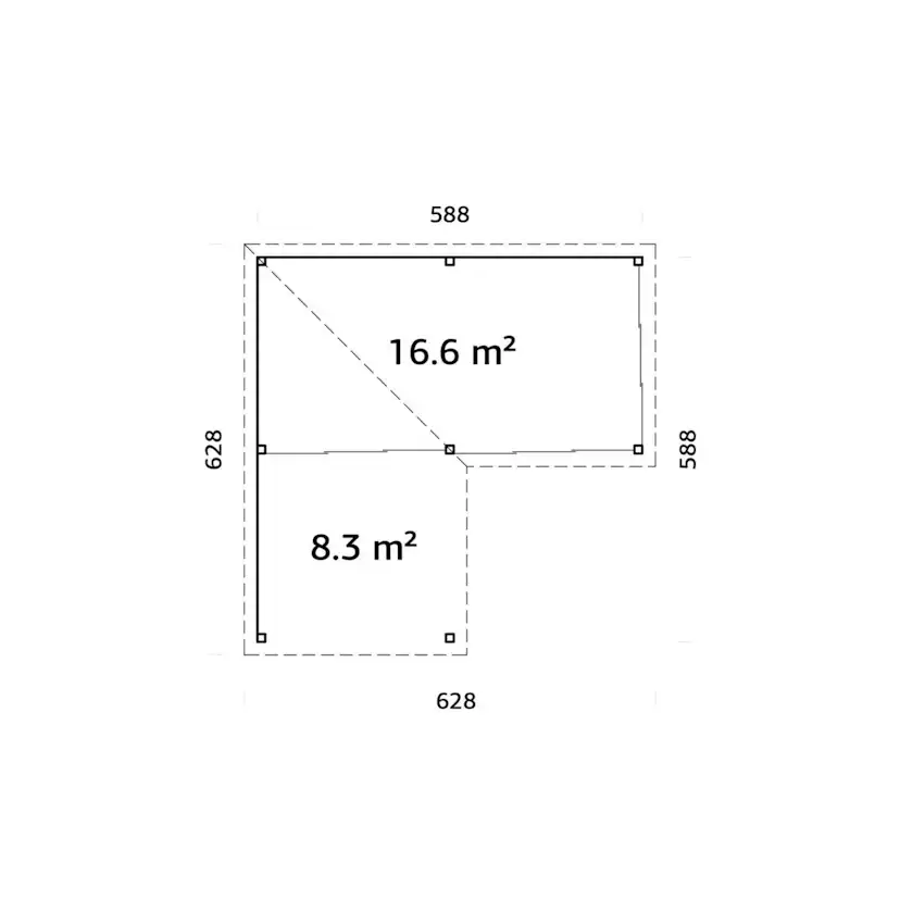 Uterum Palmako Lenna 24,9 m2 Set 414 Slide