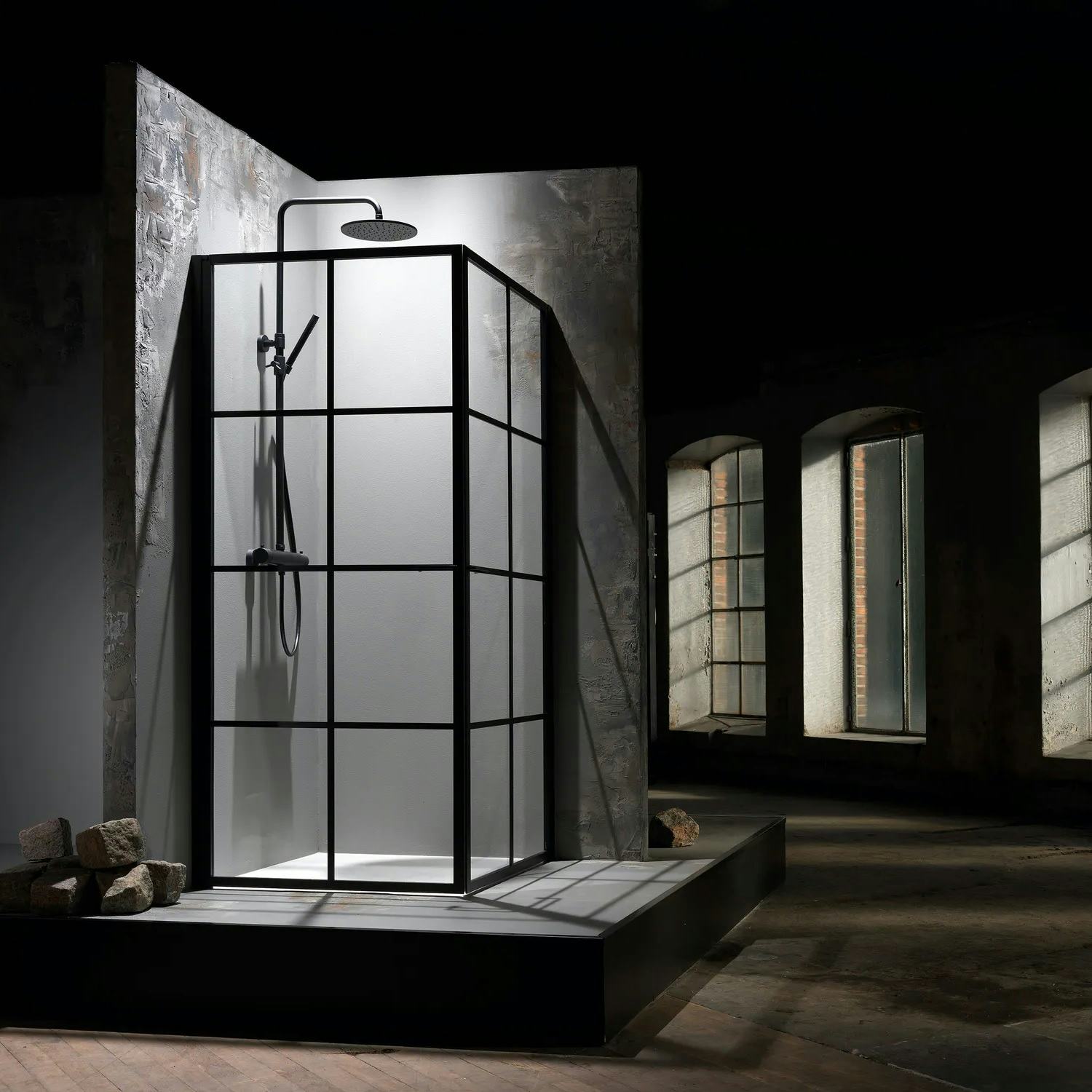 Duschhörn Macro Design Empire Hörna Klarglas Med Spröjs