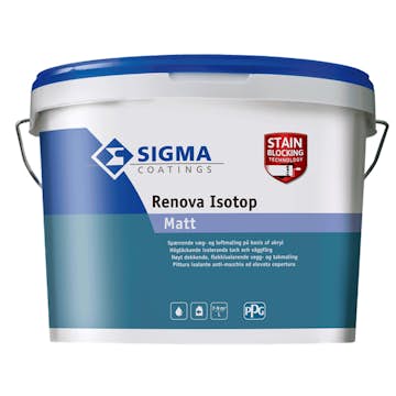 Spärrfärg Tak/Vägg Sigma Coatings Renova Isotop Matt Vit