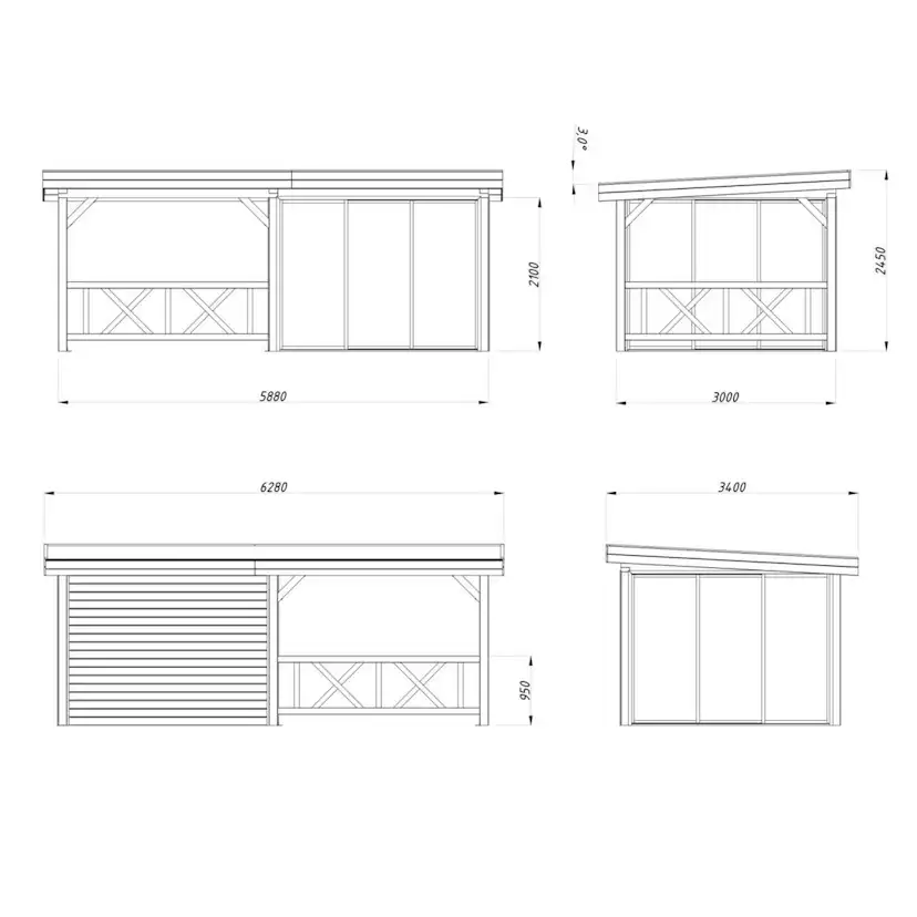 Uterum Palmako Lenna 16,6 m2 Set 404 Slide