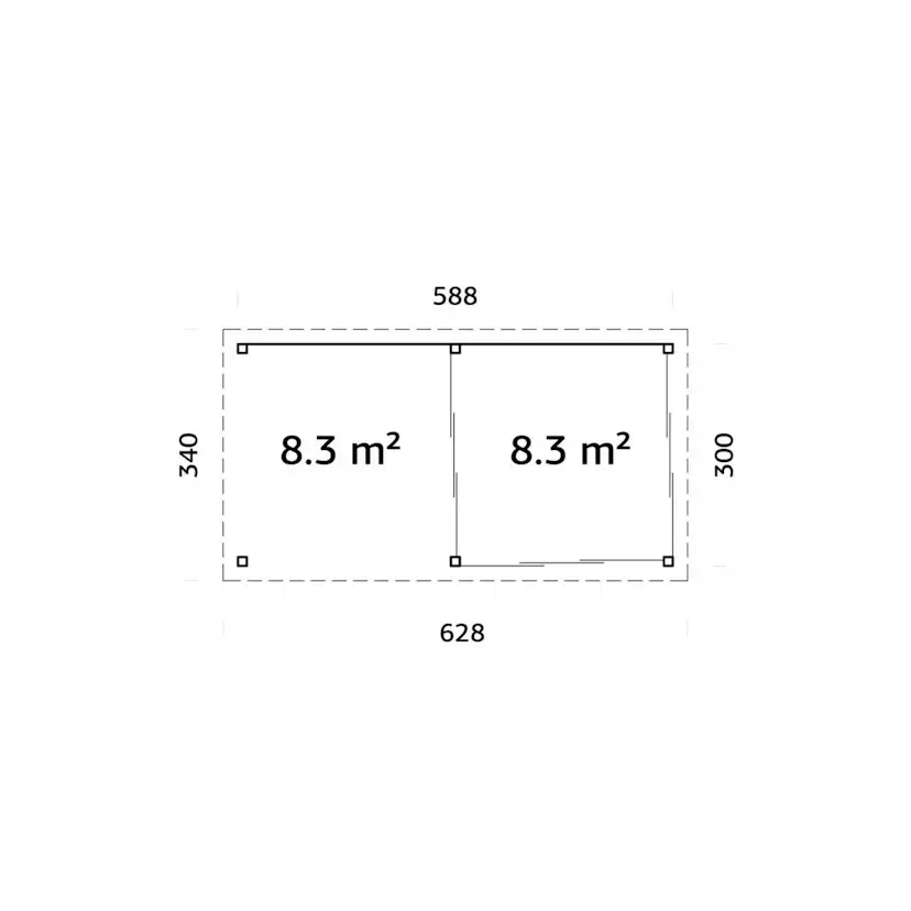 Uterum Palmako Lenna 16,6 m2 Set 406 Slide