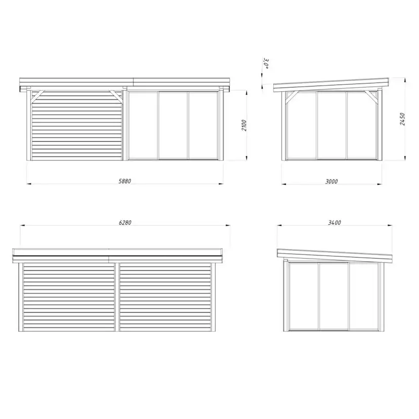 Uterum Palmako Lenna 16,6 m2 Set 406 Slide