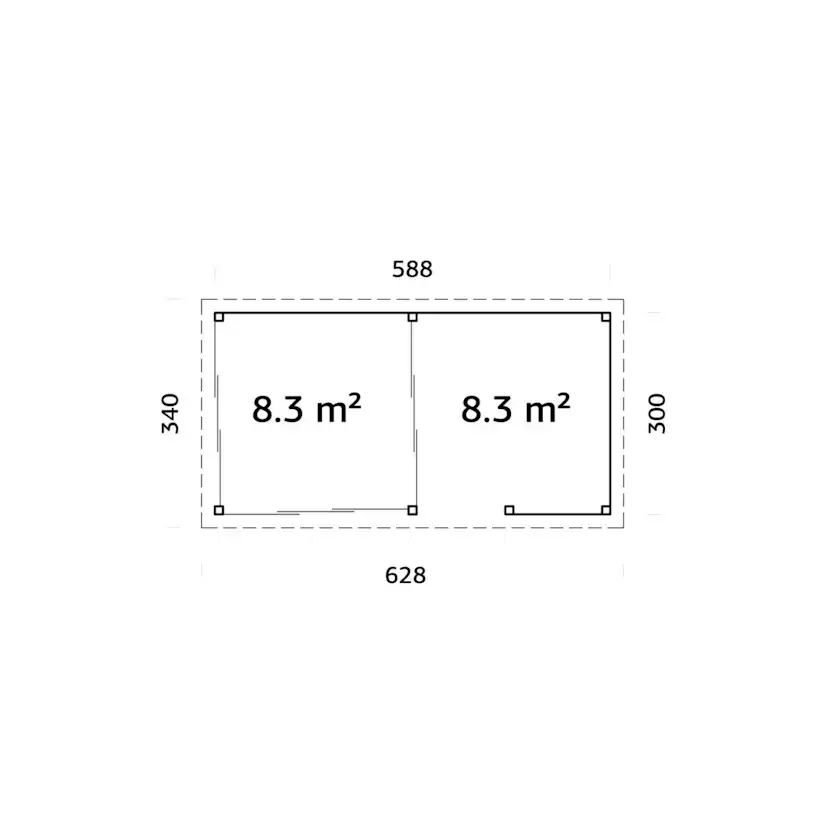Uterum Palmako Lenna 16,6 m2 Set 408 Slide