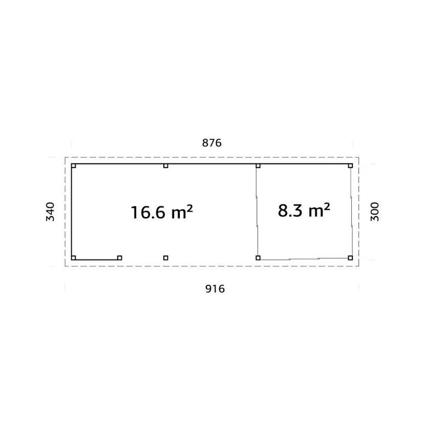 Uterum Palmako Lenna 24,9 m2 Set 416 Slide
