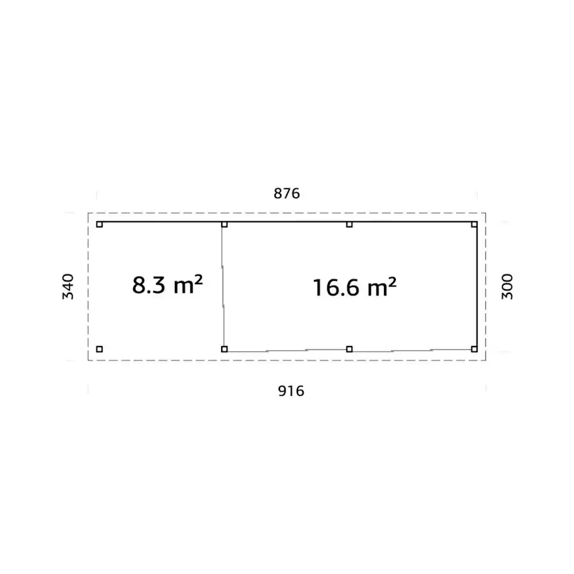 Uterum Palmako Lenna 24,9 m2 Set 417 Slide