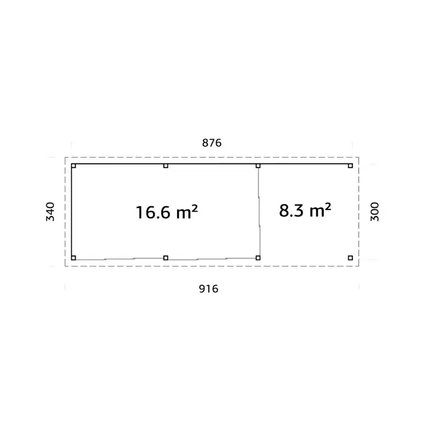 Uterum Palmako Lenna 24,9 m2 Set 417 Slide
