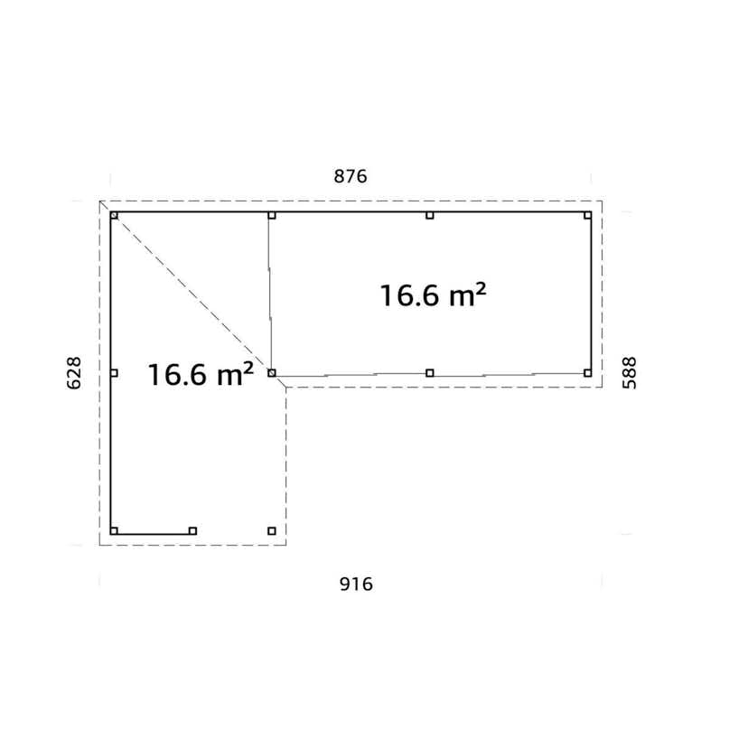 Uterum Palmako Lenna 33,2 m2 Set 420 Slide