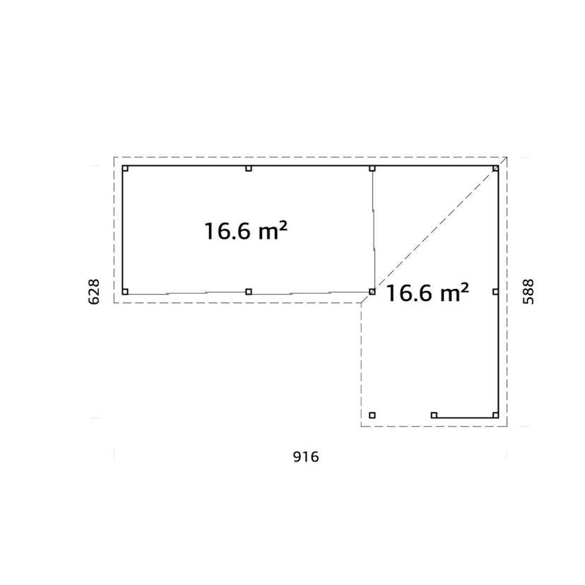 Uterum Palmako Lenna 33,2 m2 Set 420 Slide