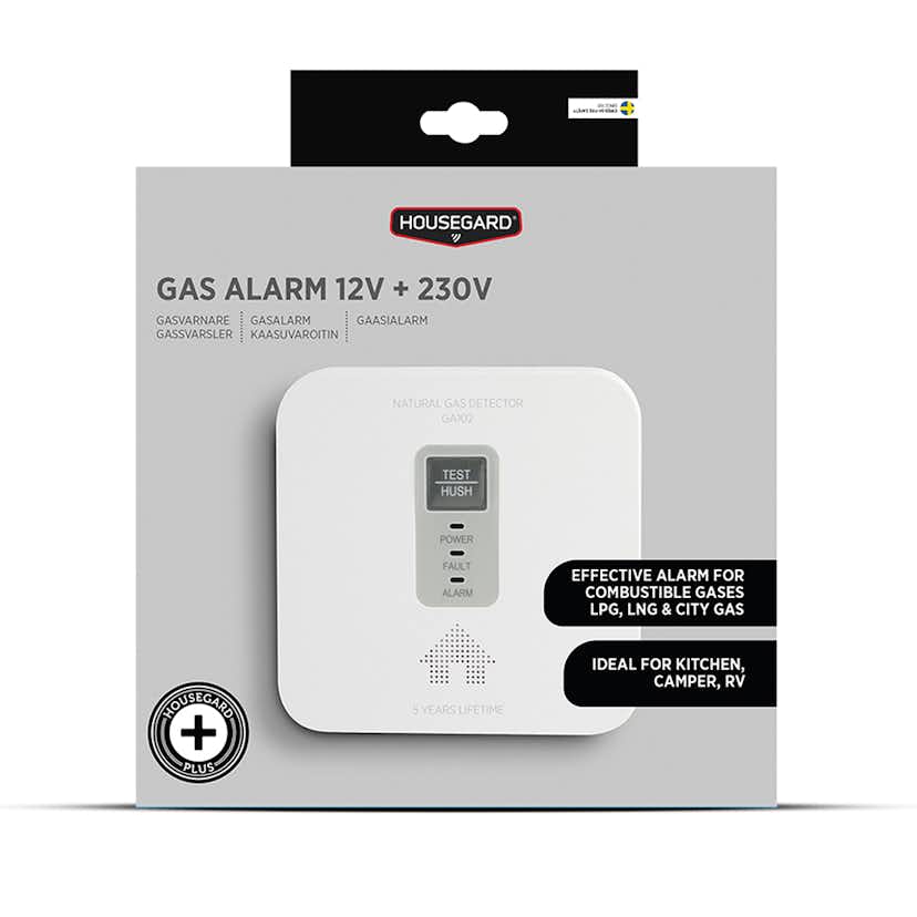 Gasvarnare Housegard 12V + 230V