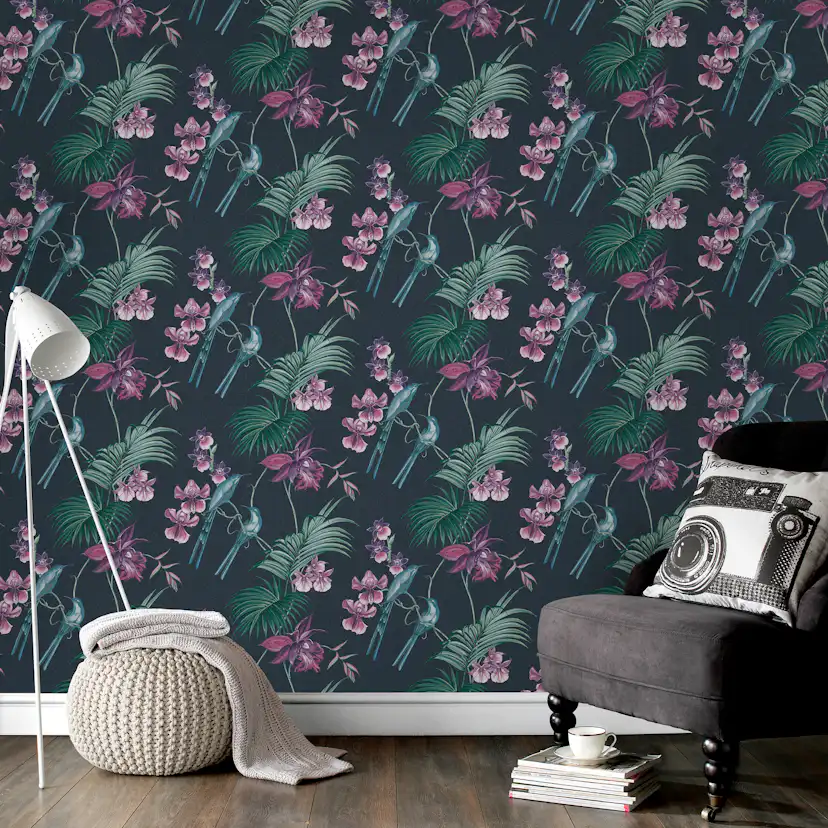 Tapet Boutique Julien McDonald Utopia Navy Blå