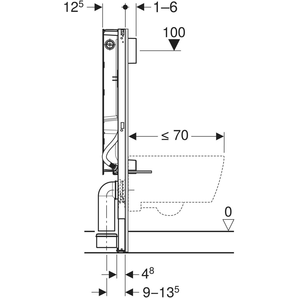 WC-fixtur Geberit Duofix Sigma SAWA H112