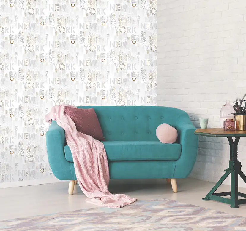 Tapet Lutéce New York City Rose 11201103