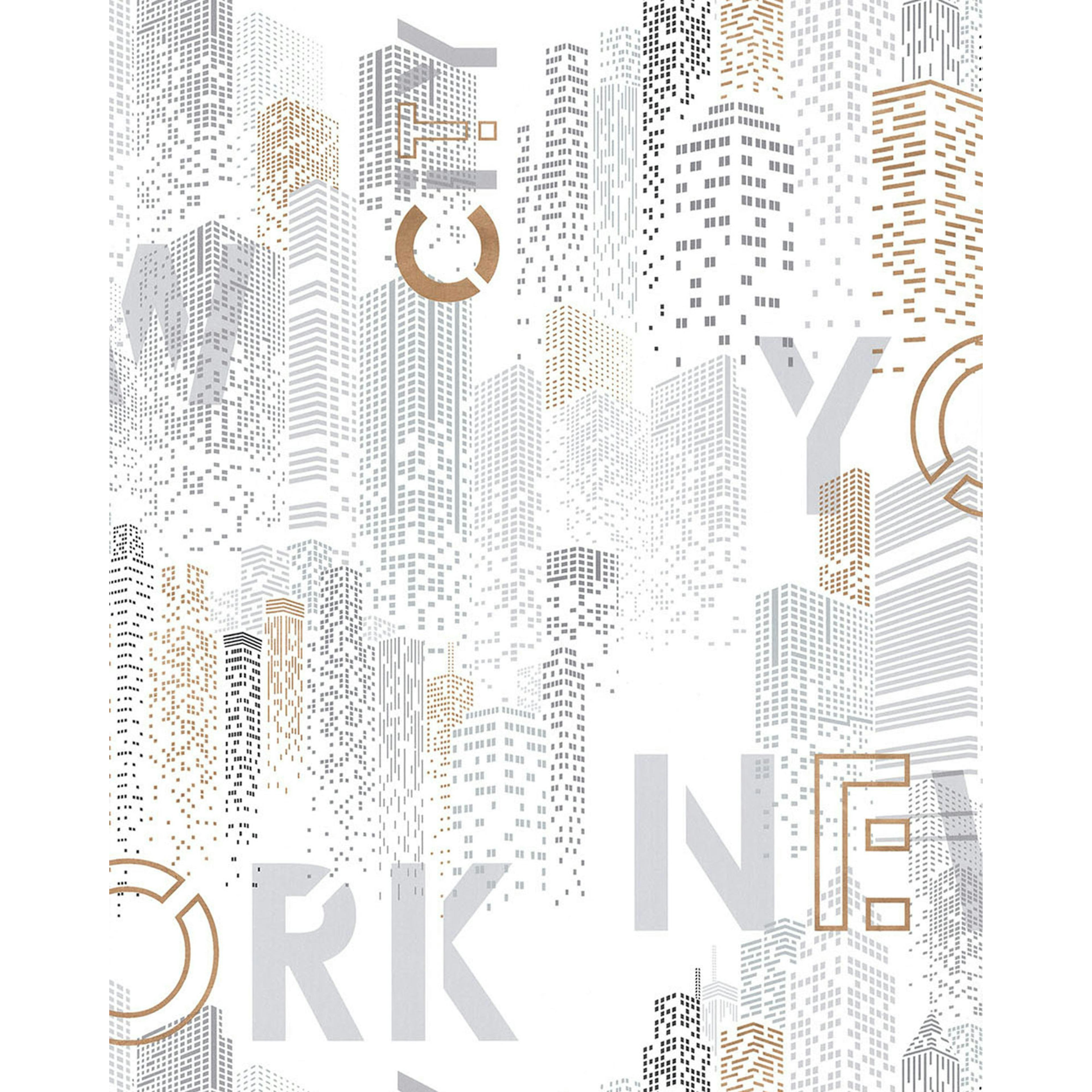 Tapet Lutéce New York City Rose 11201103