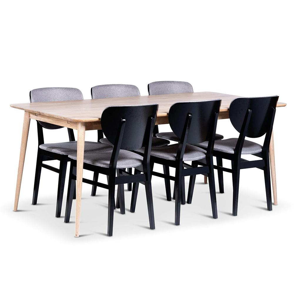 Matgrupp Stenexpo Odense med 6 Borgholm Stolar