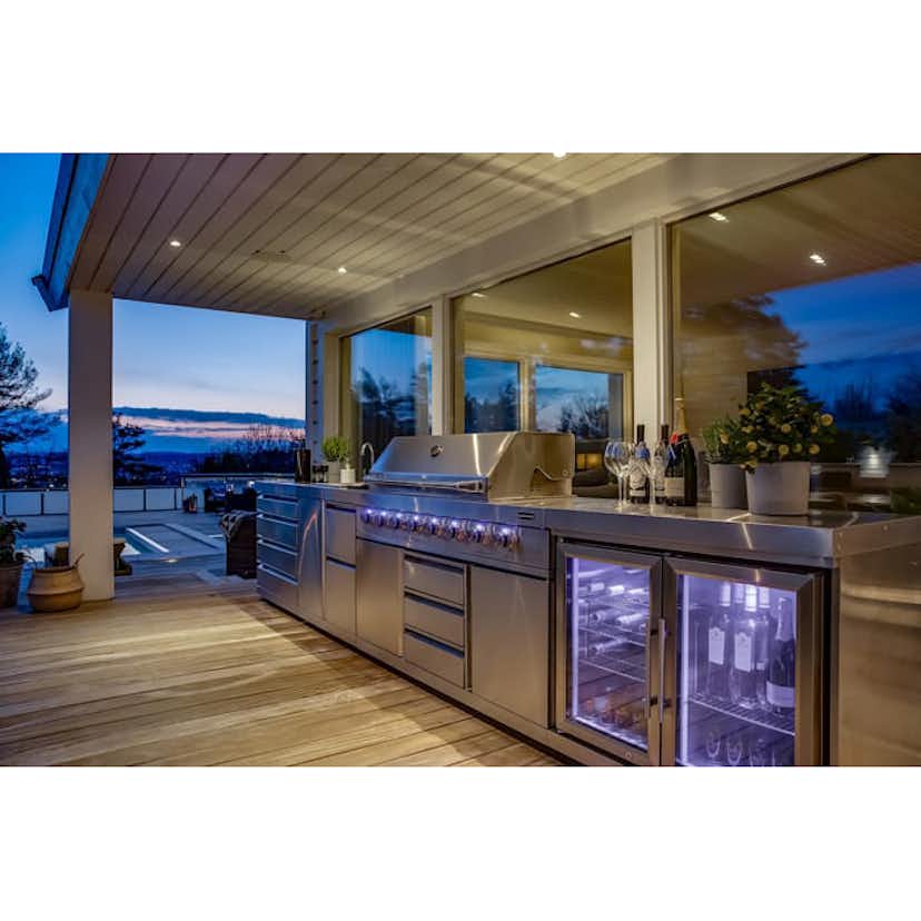 Fristående Kylskåp Myoutdoorkitchen Classic Line Stainless 304SS Modul med Dubbeldörrar