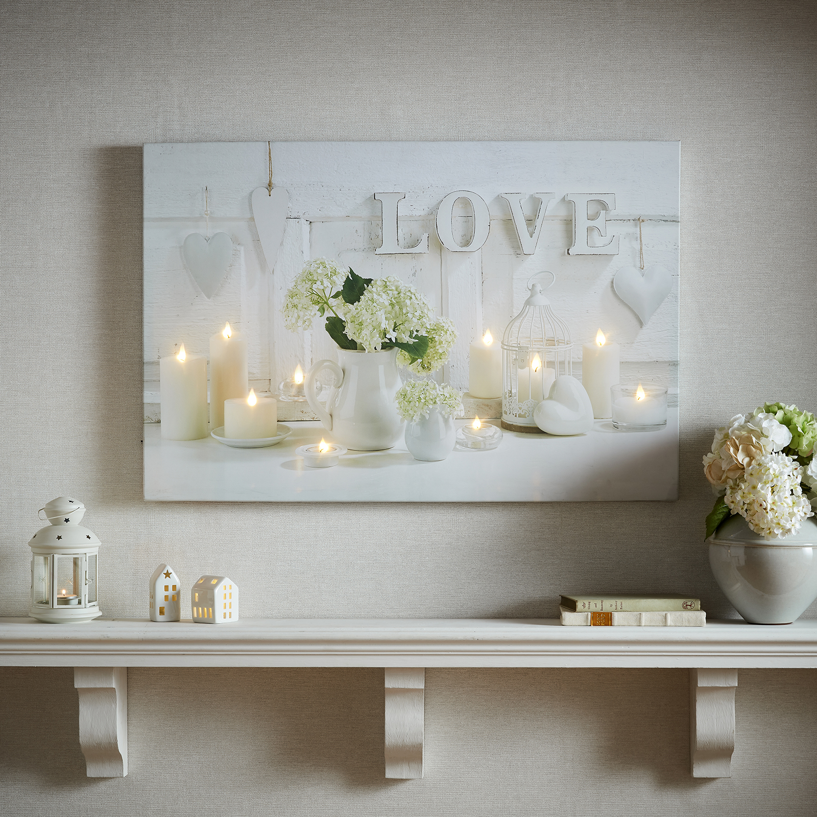 Tavla Art For The Home Hearts & Love LED
