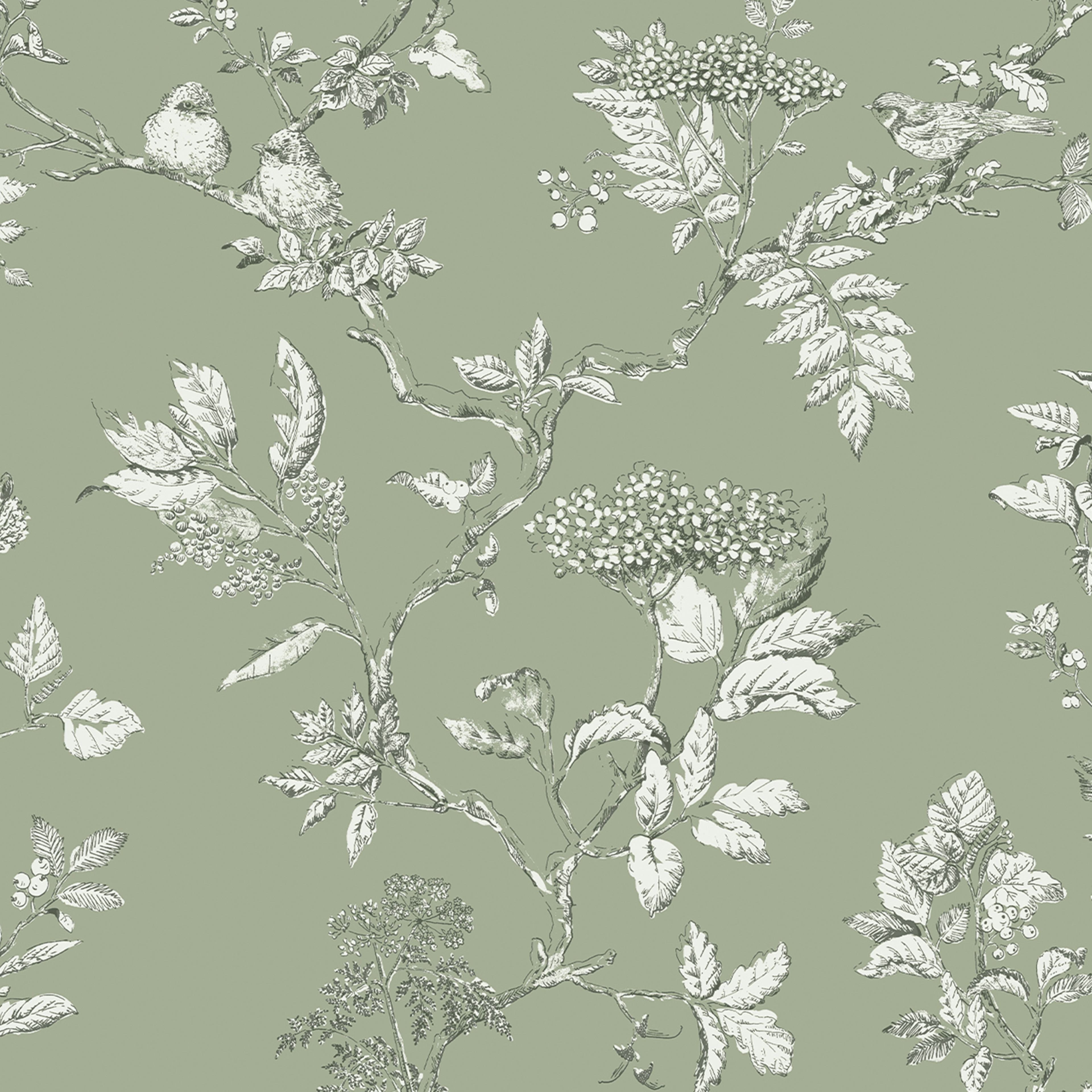 Tapet Laura Ashley Elderwood Sage