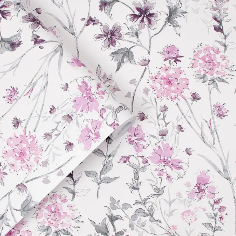 Tapet Laura Ashley Wild Meadow Pale Iris