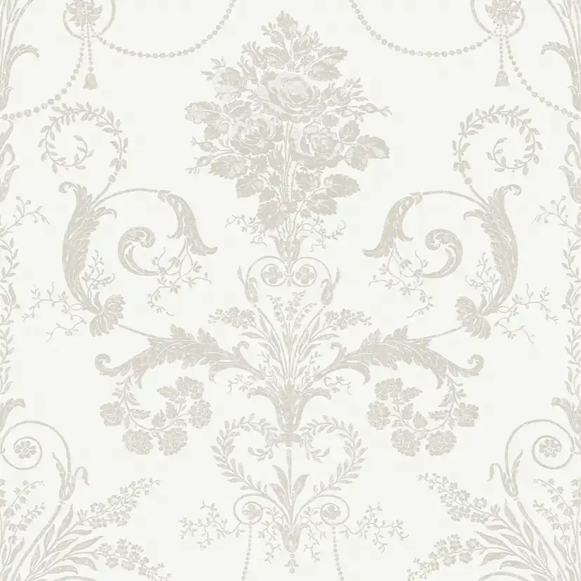 Tapet Laura Ashley Josette Dove Gra & Vit