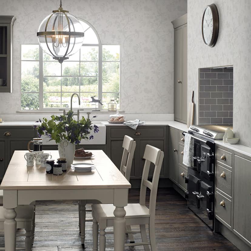 Tapet Laura Ashley Oriental Garden Pearlescent Vit