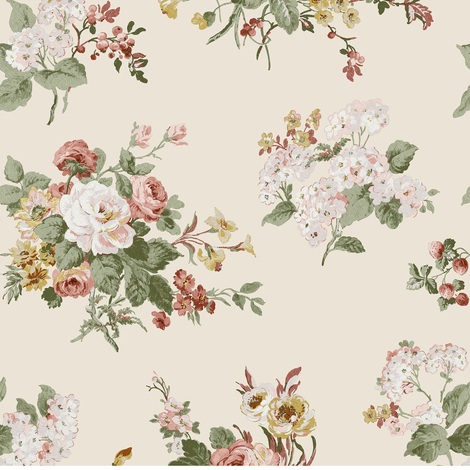 Tapet Laura Ashley Rosemore Pale Sable