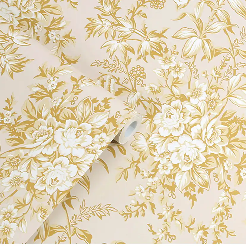 Tapet Laura Ashley Picardie Pale Gold