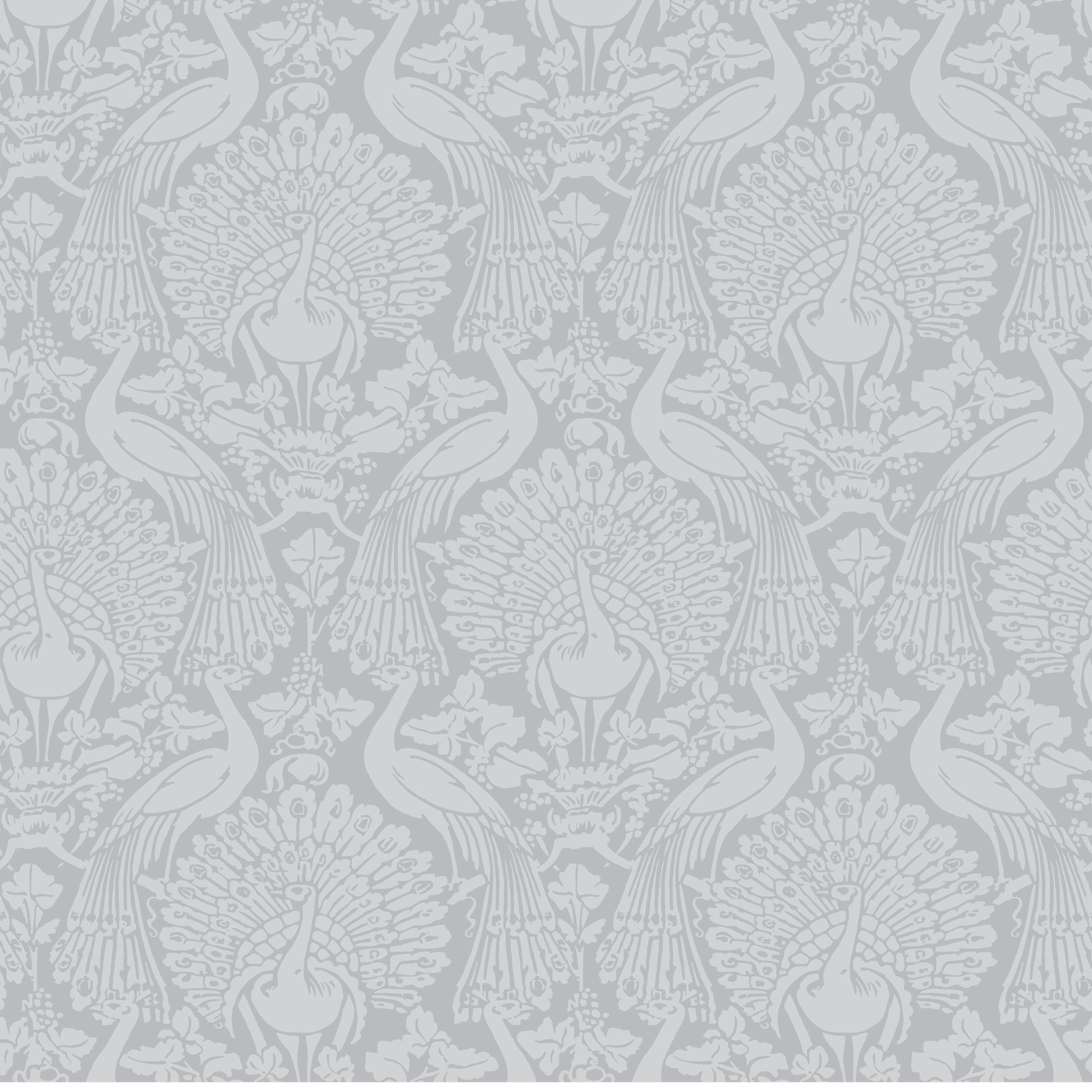 Tapet Laura Ashley Peacock Damask Pale Slate