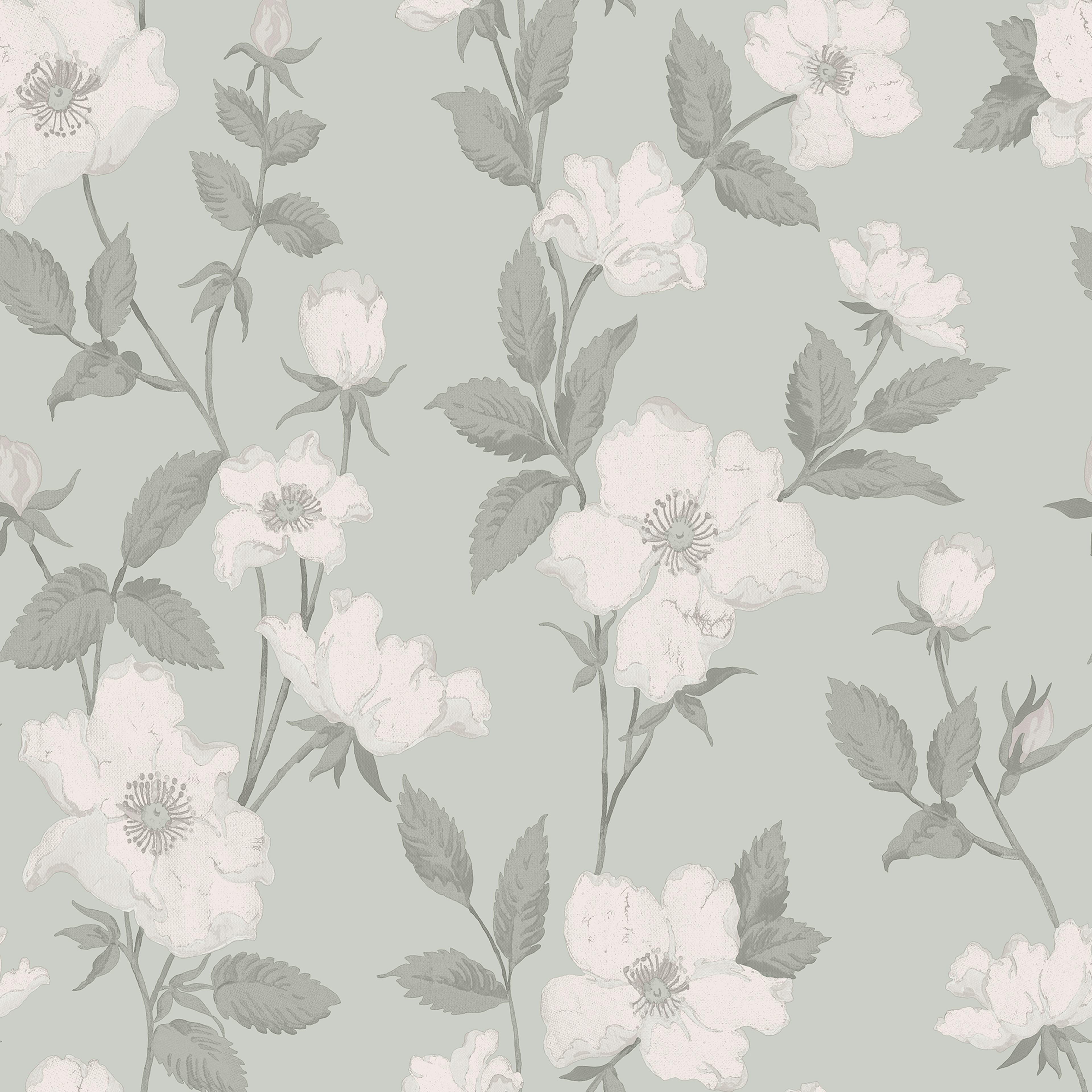 Tapet Laura Ashley Fleurir Smoke Green