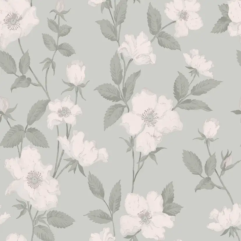 Tapet Laura Ashley Fleurir Smoke Green