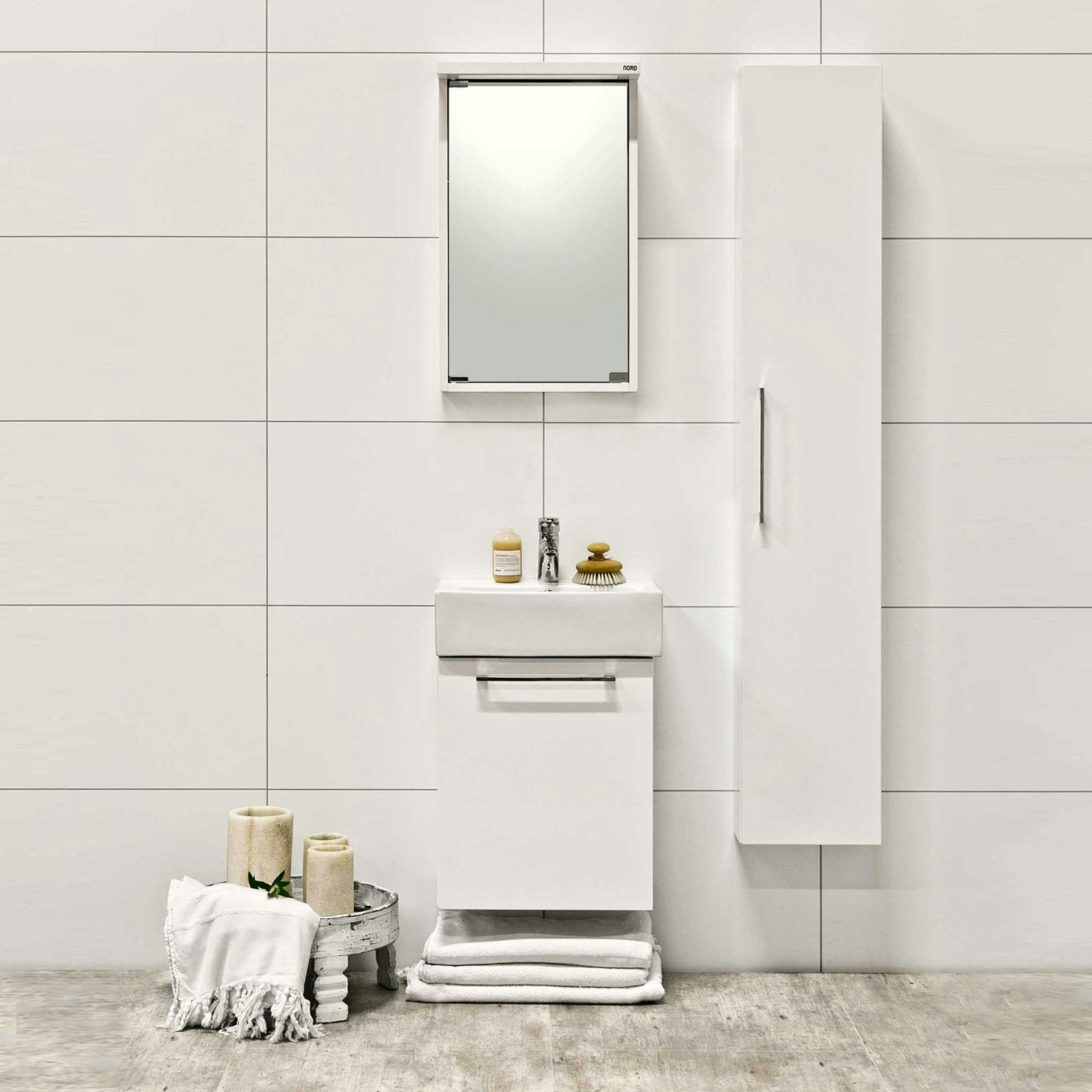 Högskåp Noro Multi 296 mm Vit