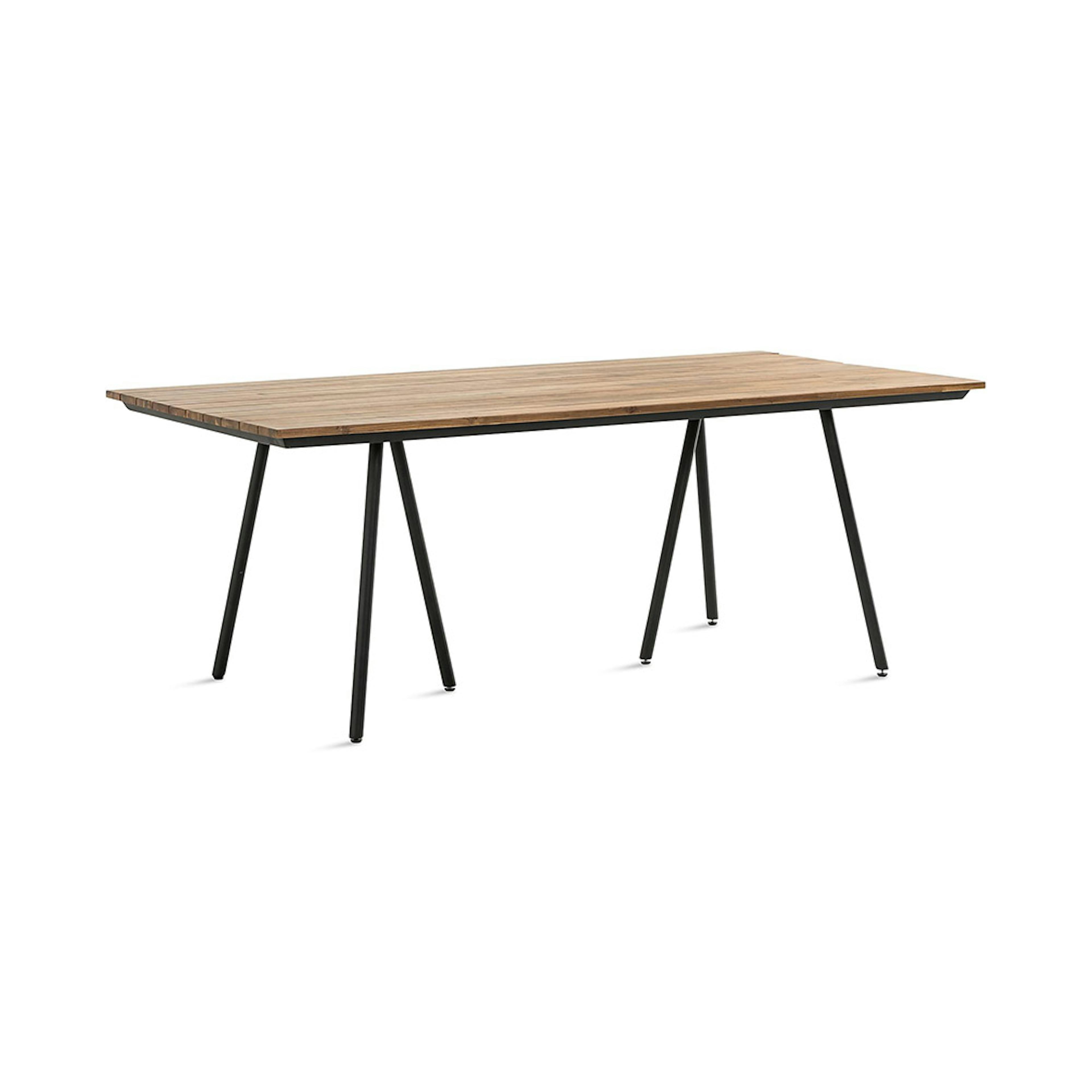 Utebord Comfort Garden Trio 200x100 cm Akacia/Svart