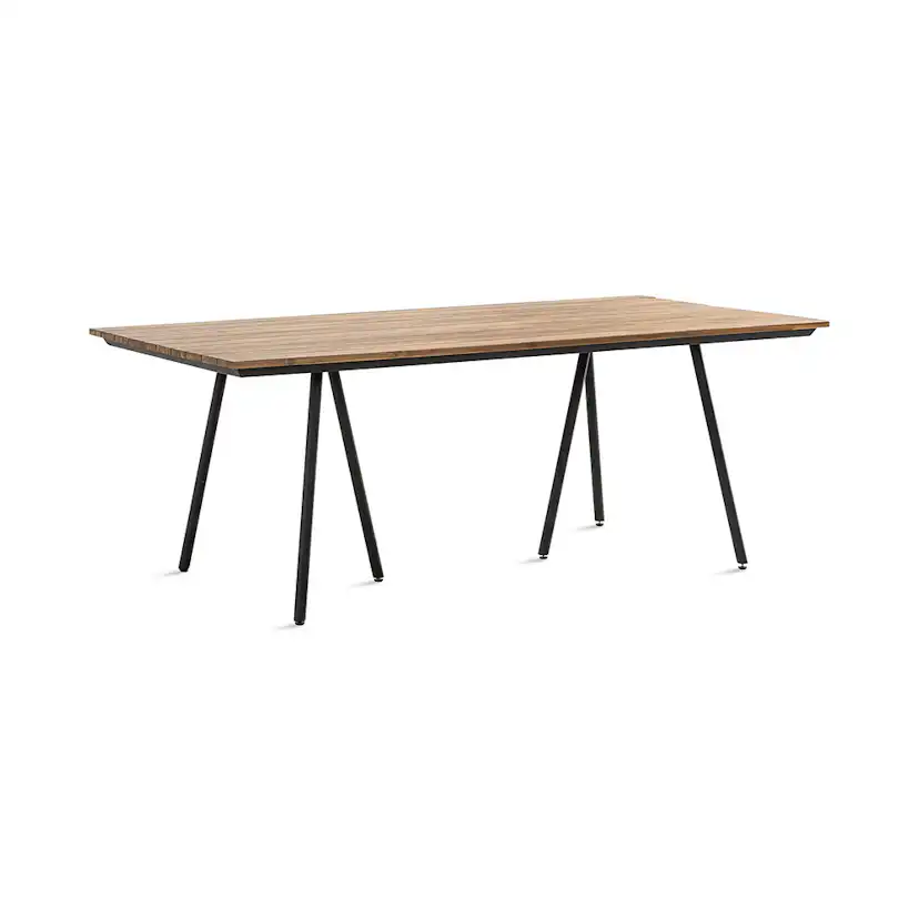 Utebord Comfort Garden Trio 200x100 cm Akacia/Svart