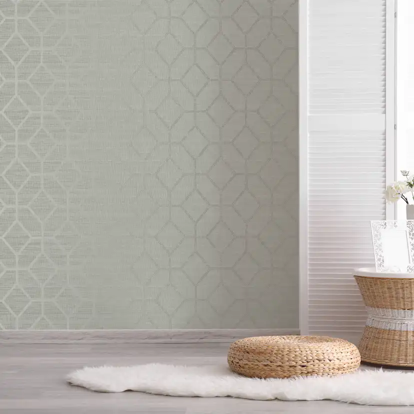 Tapet Boutique Asscher Geometrisk Sage