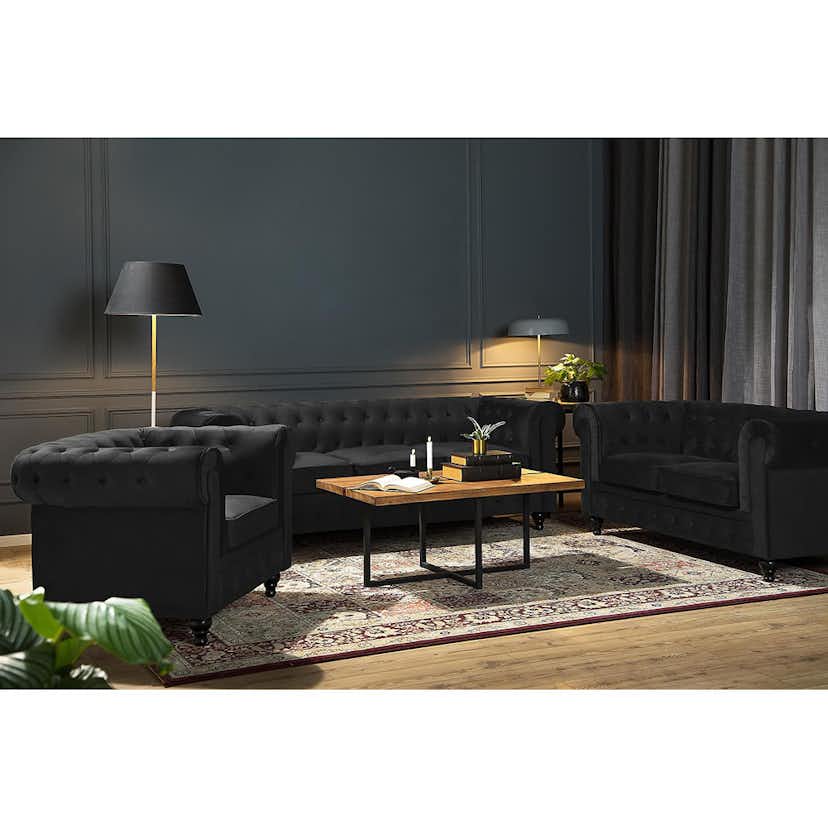 Fåtölj Manor House Chesterfield Lyx Sammet