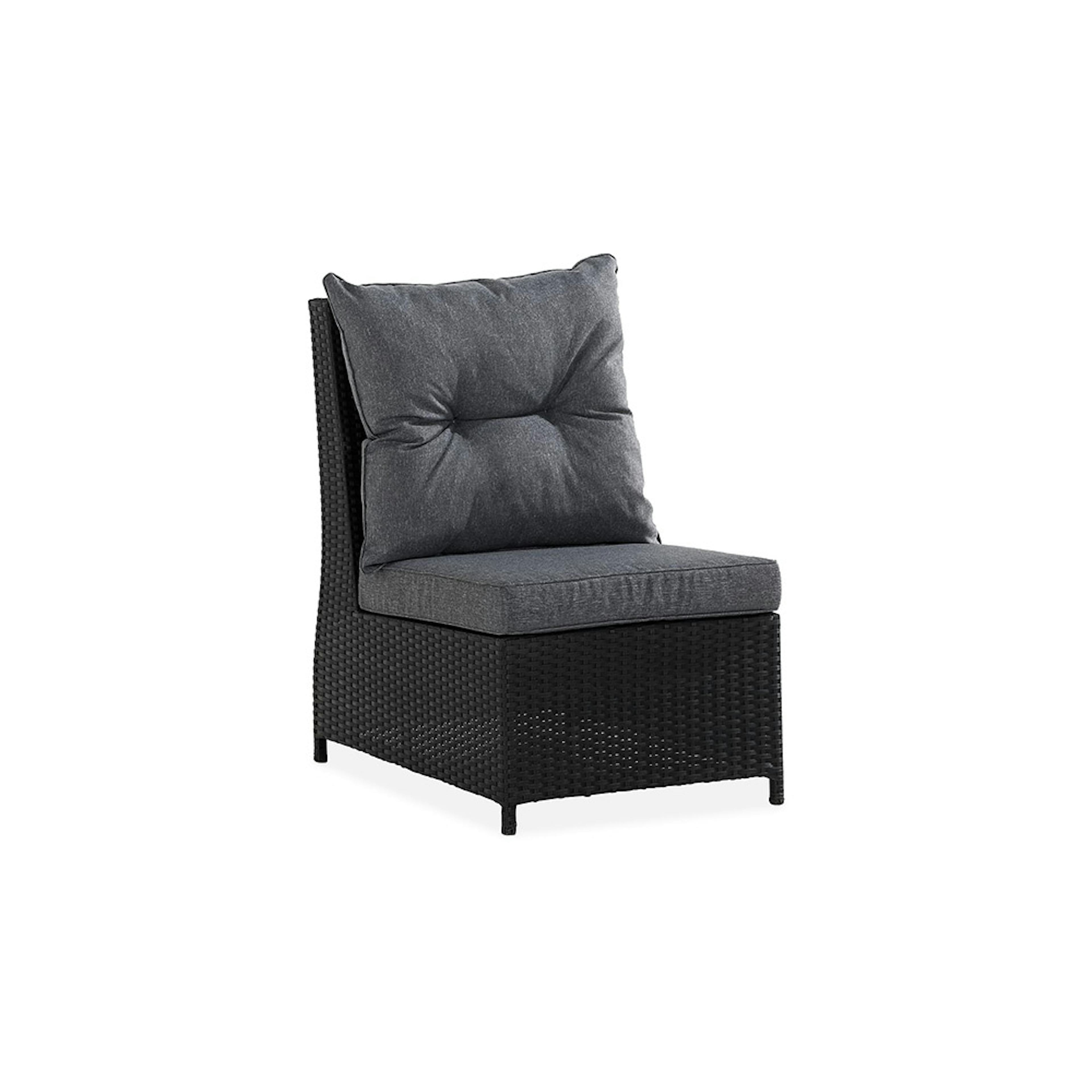 Mittdel Comfort Garden Till Soffa James, Svart i Konstrotting med Sittdyna